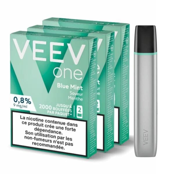 Pack Veev One - Batterie grise + 3 recharges Menthe