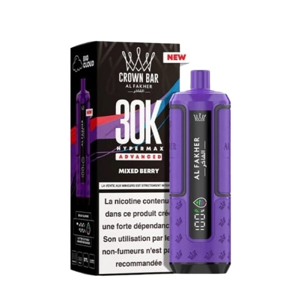 Puff Crown Bar 30K Mixed Berry - HyperMax Advanced  - Al Fakher 
