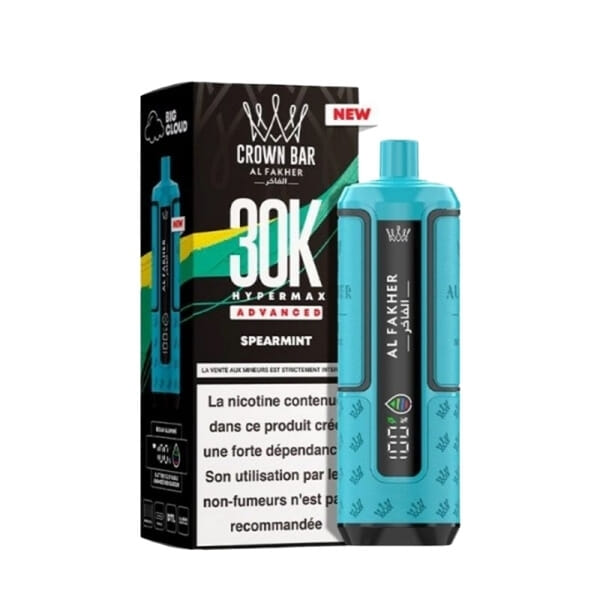 Puff Crown Bar 30K Spearmint- HyperMax Advanced  - Al Fakher 