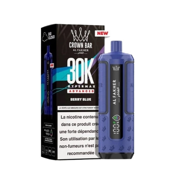 Puff Crown Bar 30K Berry Blue - HyperMax Advanced - Al Fakher