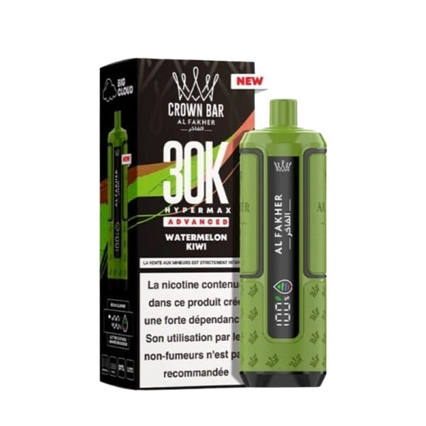 Puff Crown Bar 30K Watermelon Kiwi - HyperMax Advanced  - Al Fakher 