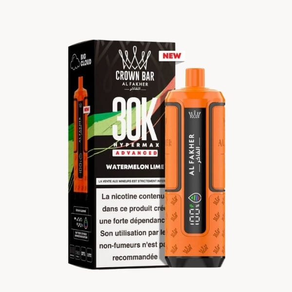 Puff Crown Bar 30K Watermelon Lime - HyperMax Advanced  - Al Fakher 