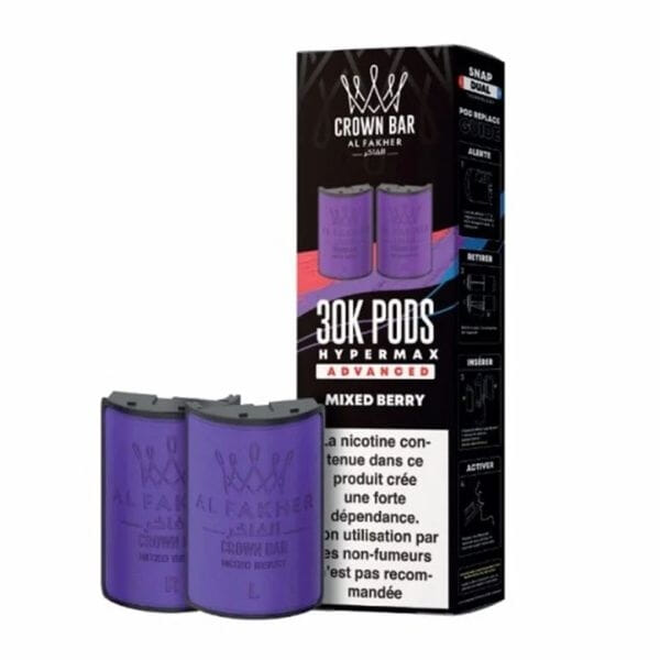Cartouches Mixed Berry - Crown Bar Hypermax Advanced - 2x10ml - Al Fakher