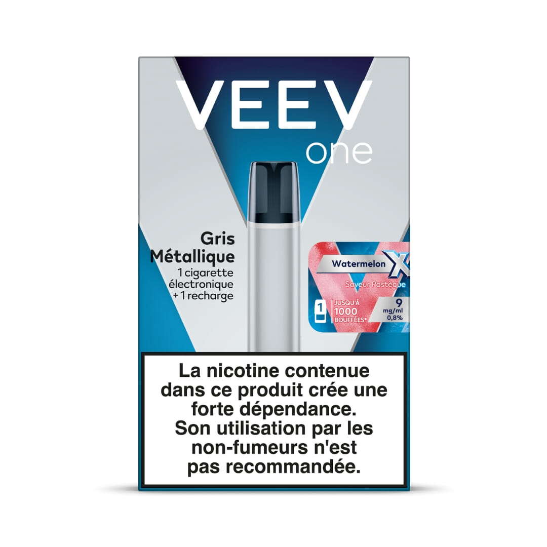 Kit Veev Extra Gris M&eacute;tallique + 1 pod - Past&egrave;que