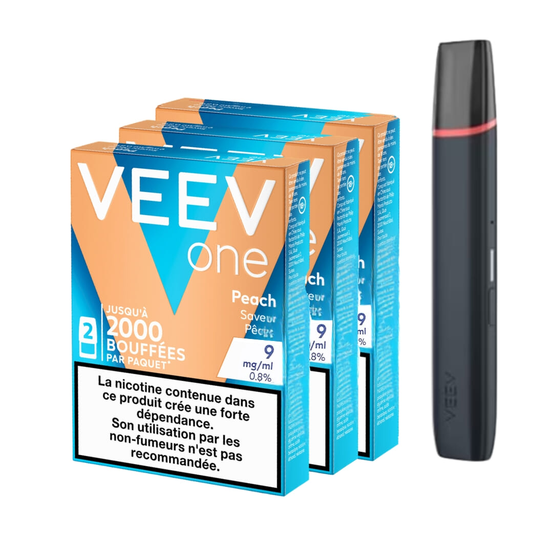Pack Veev One - Batterie noire + 3 recharges P&ecirc;che