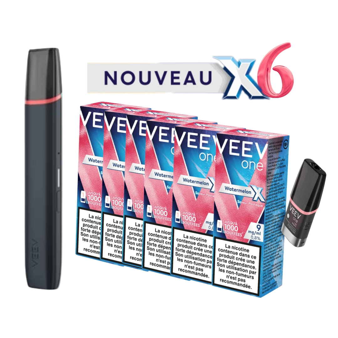 Pack Veev Extra - Batterie noire + 6 recharges Past&egrave;que