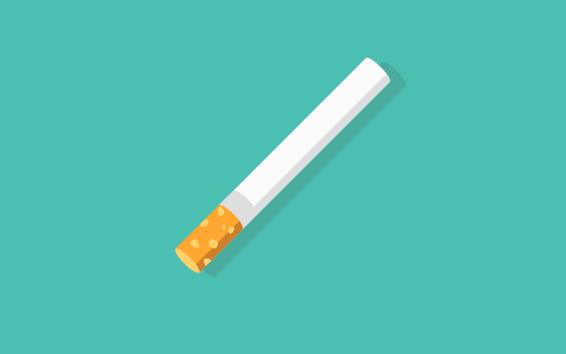 Une cigarette pour illustrer un fumeur occasionnel
