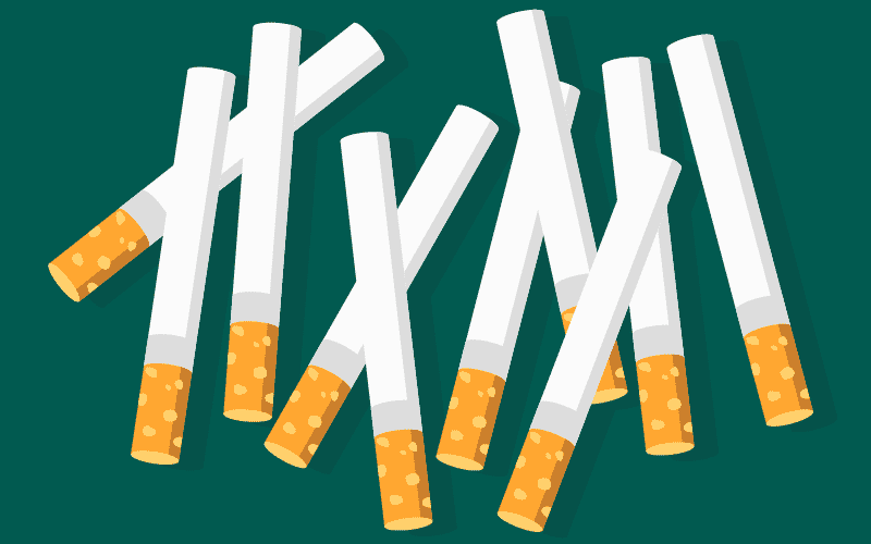 Un gros tas de cigarettes pour illustrer un fumeur invétéré