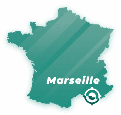 Carte de France montrant la localisation de Marseille