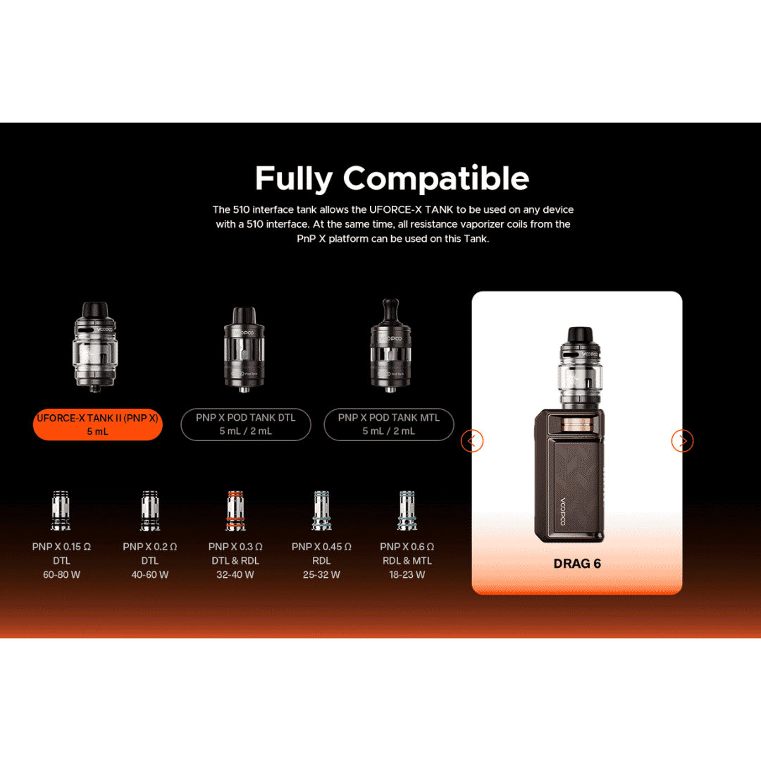 Compatibilité Drag 6 Voopoo